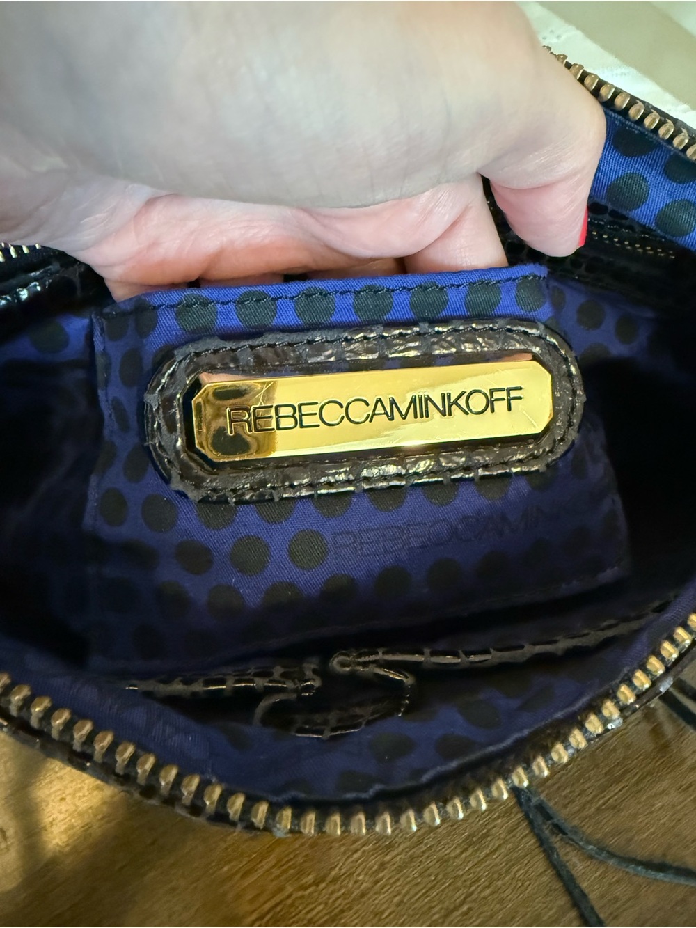 Rebecca Minkoff MAC Croc Embossed Large Crossbody - Picture 6 of 6